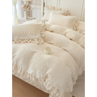 澳洲A類牛奶絨四件套床蓋款冬季加厚加絨床單被套雙面珊瑚絨床包