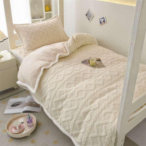 冬季超暖和牛奶絨三件套學生宿捨床褥加絨床單被套珊瑚絨四件套 冬季超暖和牛奶絨三件套學生宿捨床褥加絨床單被套珊瑚絨四件套