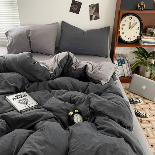 純棉四件套全棉純色簡約宿捨單人三件套被套床單雙人床包床上用品