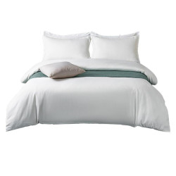 五星級酒店四件套白色貢緞被套被罩酒店布草民宿賓館床上用品