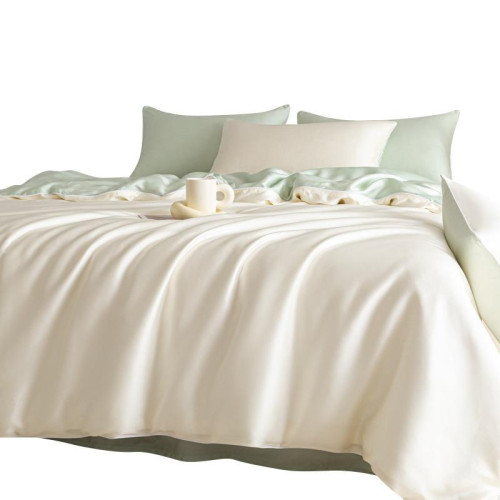 純色水洗冰絲被套單件單買夏季冰感家用雙人被罩宿捨單人被套南通