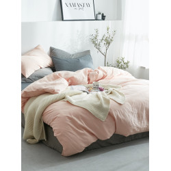 水洗棉四件套網紅全棉純色混搭北歐天竺棉簡約床包床單款純棉被套