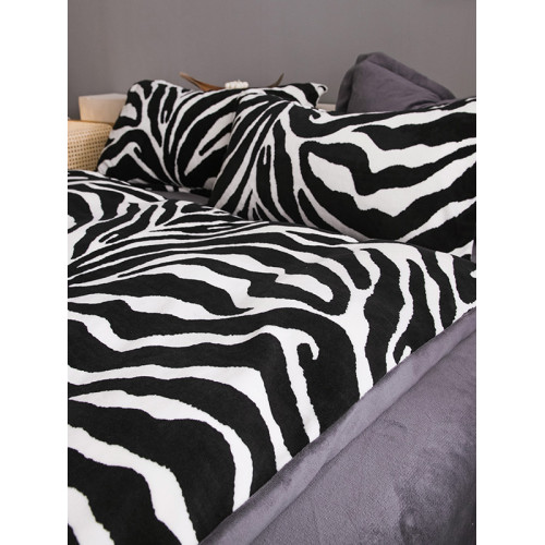 牛奶絨四件套加厚珊瑚絨床單雙面加絨被套豹紋法蘭絨床上用品冬季 牛奶絨四件套加厚珊瑚絨床單雙面加絨被套豹紋法蘭絨床上用品冬季