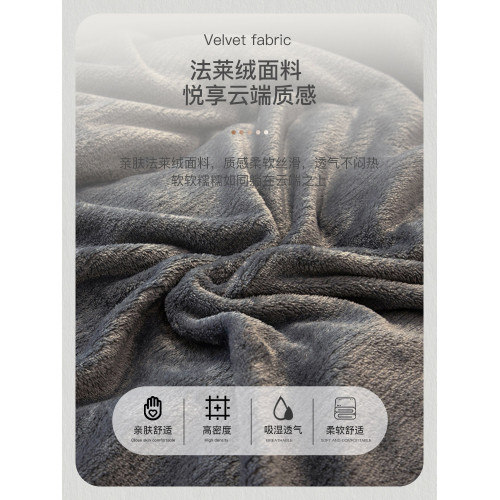 冬季輕奢牛奶絨床上四件套珊瑚絨加絨被套法蘭雙面絨床單三件套4