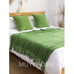 莫蘭迪針織毯民宿床尾巾毛毯裝飾搭巾客廳午睡蓋毯輕奢沙發毯子