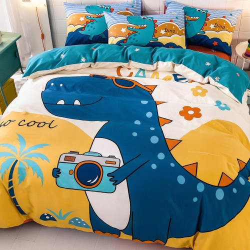 純棉卡通床上用品四件套床包全棉兒童學生床單單人被套三件套男孩