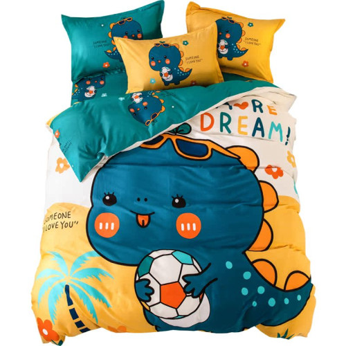 純棉卡通床上用品四件套床包全棉兒童學生床單單人被套三件套男孩