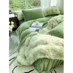 冬季加厚水貂絨被套單件學生宿捨單人床品珊瑚絨被罩雙面加絨床裙