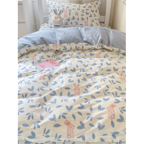 小清新純棉學生宿捨三件套0.9上下鋪寢室全棉床單被套被子全套裝