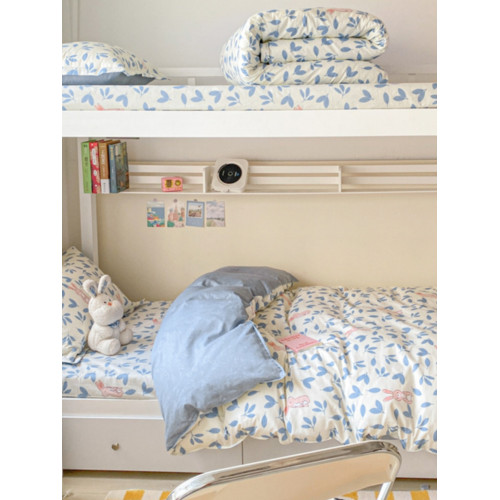 小清新純棉學生宿捨三件套0.9上下鋪寢室全棉床單被套被子全套裝