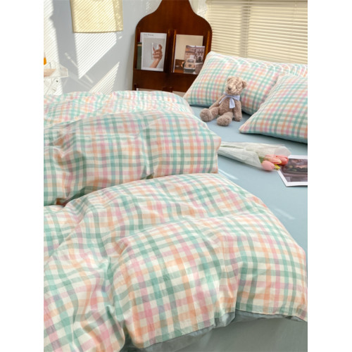 無印良品單人床單三件套全棉純棉宿捨被套0.9m1.2米1.5床品四件套