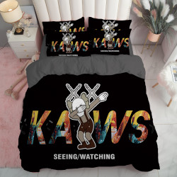 潮牌網紅簡約四件套個性黑色男士被套床單1.5米m學生宿捨床三件套