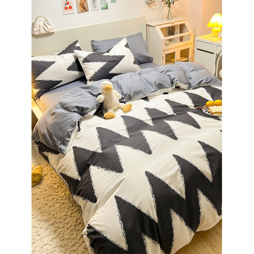 南通床上四件套100%純棉全棉新款網紅風床包款床單被套三件套用品