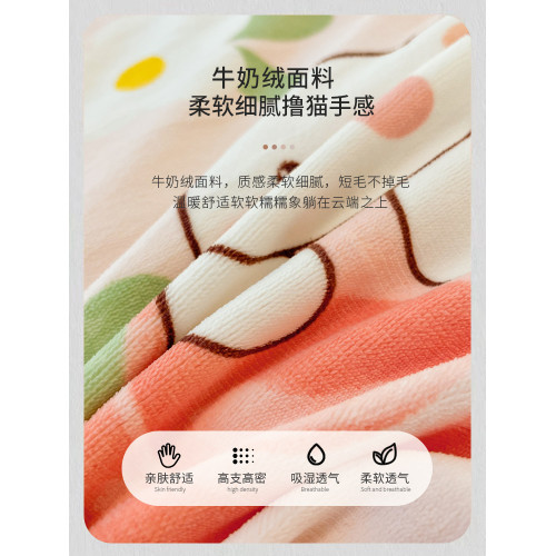 加厚牛奶絨珊瑚絨床上四件套加絨法蘭絨兒童床單被套三件套秋冬季