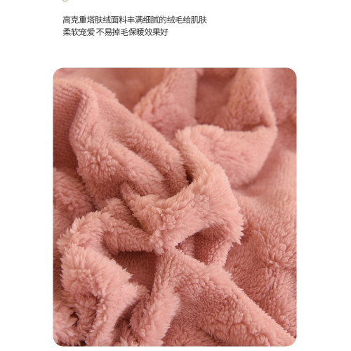 冬季8斤加厚四件套雙面牛奶絨加絨被罩厚實速暖珊瑚絨床罩寶寶絨4