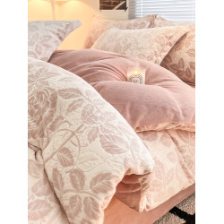 加厚雕花牛奶絨四件套2026新款珊瑚絨冬季法蘭絨床單被套床上用品