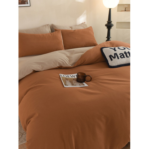 秋冬新款60s純棉加厚床單四件套純色輕奢時尚A類高檔純棉被套床包