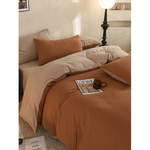 秋冬新款60s純棉加厚床單四件套純色輕奢時尚A類高檔純棉被套床包