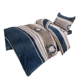 加厚寢室上下鋪牛奶絨三件套雙面加絨珊瑚絨單人大學生宿捨被罩