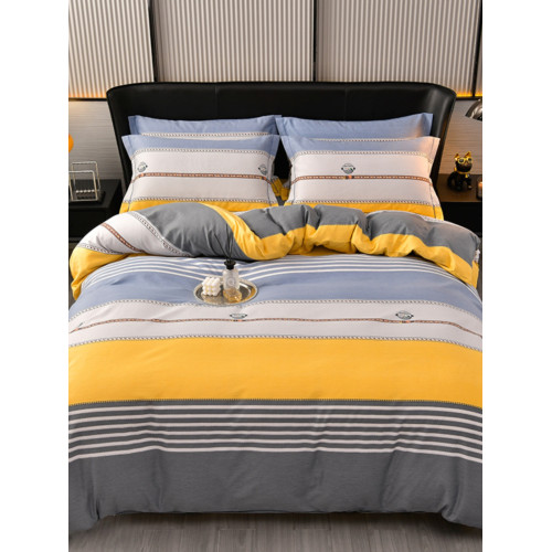 加厚純棉磨毛四件套100全棉床單被套床包床上用品宿捨三件套被罩4