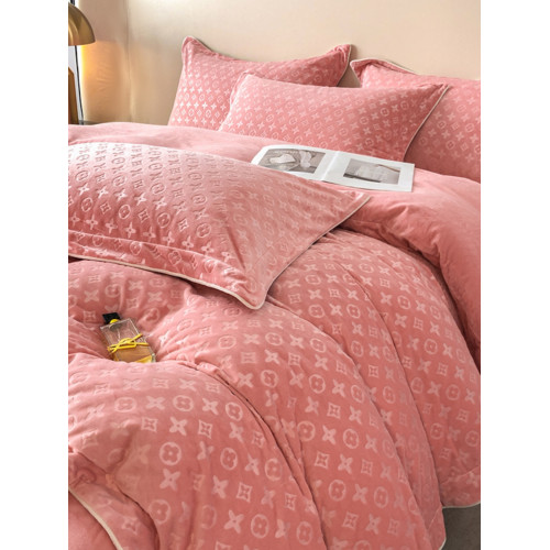 冬季牛奶絨保暖四件套加厚珊瑚絨被套輕奢雙面加絨法蘭絨床單床品 冬季牛奶絨保暖四件套加厚珊瑚絨被套輕奢雙面加絨法蘭絨床單床品