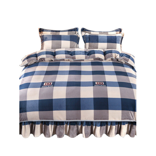 加厚牛奶絨四件套珊瑚絨法蘭絨毛絨被套雙面絨床單裙保暖被罩冬款 加厚牛奶絨四件套珊瑚絨法蘭絨毛絨被套雙面絨床單裙保暖被罩冬款