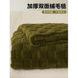 加厚牛奶絨毛毯辦公室午睡毯小毯子沙發蓋毯床上用法蘭珊瑚絨床單