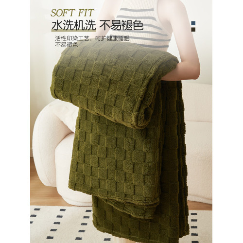 加厚牛奶絨毛毯辦公室午睡毯小毯子沙發蓋毯床上用法蘭珊瑚絨床單