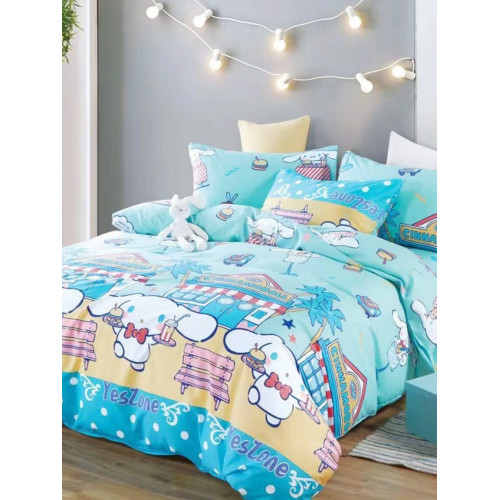 香港尺寸純棉雙人四件套床包款兒童卡通全棉單人三件組Queen/King