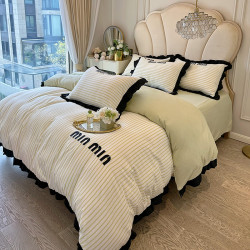 小紅書推薦裸睡純棉床單床包四件套小香風全棉床上用品被套被罩