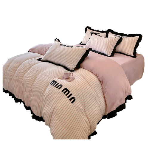 小紅書推薦裸睡純棉床單床包四件套小香風全棉床上用品被套被罩