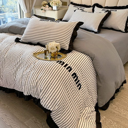 小紅書推薦裸睡純棉床單床包四件套小香風全棉床上用品被套被罩