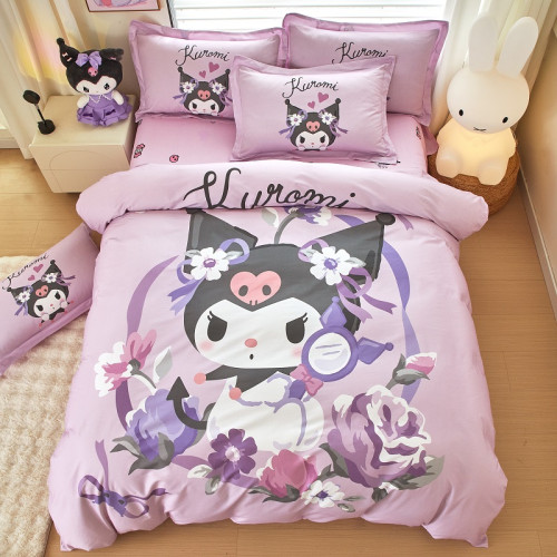 庫洛米全棉卡通被套單件100純棉床單被套床包卡通兒童學生三件套 庫洛米全棉卡通被套單件100純棉床單被套床包卡通兒童學生三件套