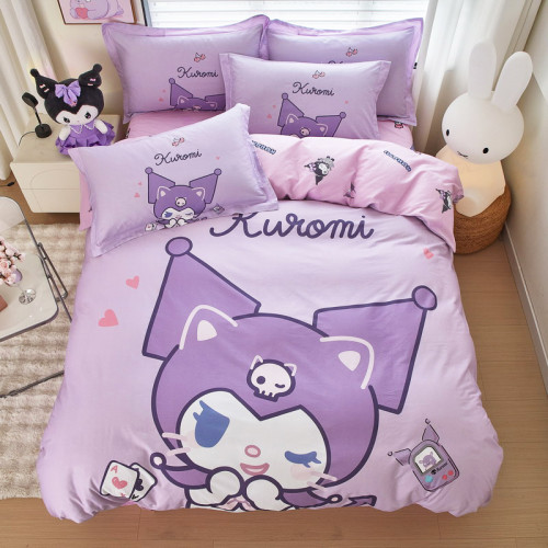 庫洛米全棉卡通被套單件100純棉床單被套床包卡通兒童學生三件套 庫洛米全棉卡通被套單件100純棉床單被套床包卡通兒童學生三件套