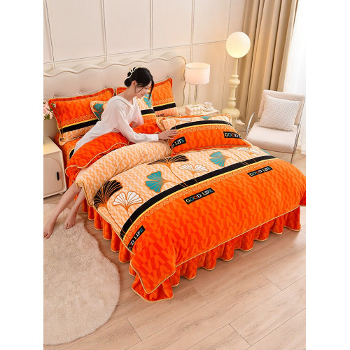 8.5斤冬季加厚牛奶絨單被套四件套雙面金貂絨被罩床裙款床上用品 8.5斤冬季加厚牛奶絨單被套四件套雙面金貂絨被罩床裙款床上用品