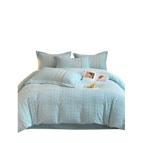 小紅書推薦裸睡加厚牛奶絨刺綉床上四件套珊瑚寶寶絨床單被套床包