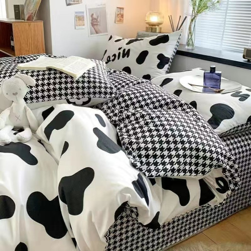 卡通ins四件套學生宿捨床上被套網紅床單三件套被罩床上用品簡約