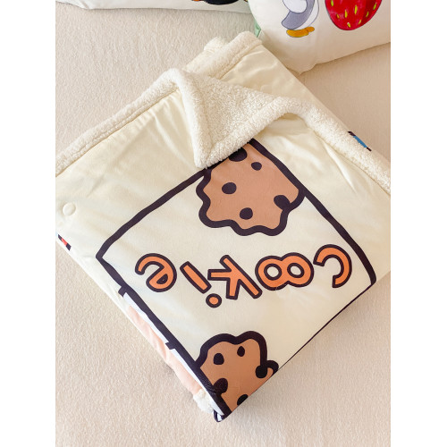 富山商店 x Pingu企鵞家族 正版聯名 秋冬保暖仿羊羔絨柔軟蓋毯