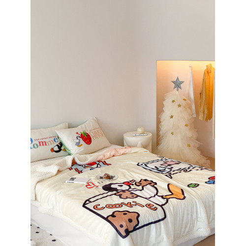 富山商店 x Pingu企鵞家族 正版聯名 秋冬保暖仿羊羔絨柔軟蓋毯