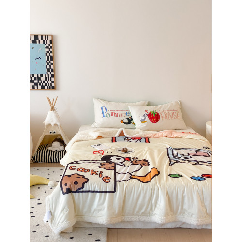 富山商店 x Pingu企鵞家族 正版聯名 秋冬保暖仿羊羔絨柔軟蓋毯