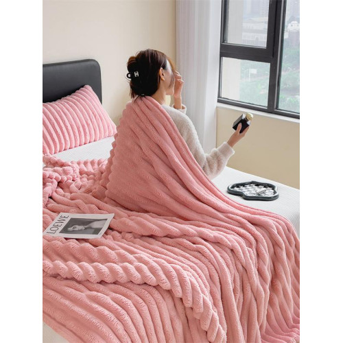 兔毛絨毛毯午睡辦公室毯子冬季加厚珊瑚絨沙發蓋毯學生宿捨兔絨毯