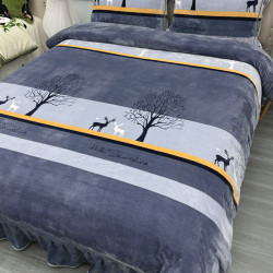 加絨牛奶絨四件套2026新款冬季加厚雙面珊瑚絨被套床上法蘭絨床單