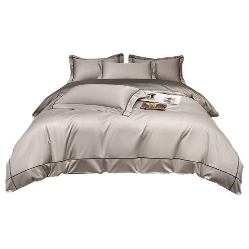 出口意大利220支長絨棉四件套純棉輕奢100%全棉刺綉被套床單床品4