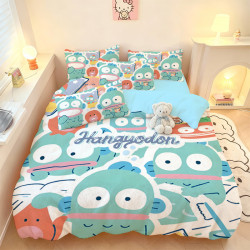 醜魚漢頓四件套水晶絨保暖學生宿捨家用冬季加厚單品被套三件套