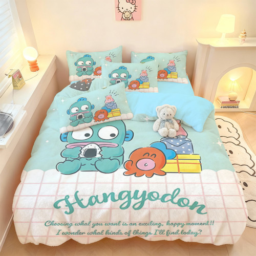 醜魚漢頓四件套水晶絨保暖學生宿捨家用冬季加厚單品被套三件套 醜魚漢頓四件套水晶絨保暖學生宿捨家用冬季加厚單品被套三件套