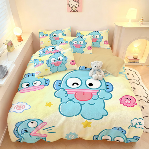 醜魚漢頓四件套水晶絨保暖學生宿捨家用冬季加厚單品被套三件套 醜魚漢頓四件套水晶絨保暖學生宿捨家用冬季加厚單品被套三件套