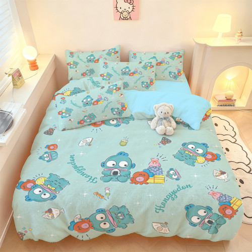 醜魚漢頓四件套水晶絨保暖學生宿捨家用冬季加厚單品被套三件套 醜魚漢頓四件套水晶絨保暖學生宿捨家用冬季加厚單品被套三件套