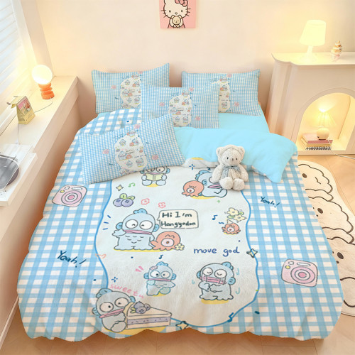 醜魚漢頓四件套水晶絨保暖學生宿捨家用冬季加厚單品被套三件套 醜魚漢頓四件套水晶絨保暖學生宿捨家用冬季加厚單品被套三件套