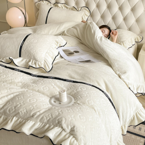 冬季輕奢速暖牛奶絨四件套加厚保暖裸睡被罩防靜電雙面珊瑚絨床罩 冬季輕奢速暖牛奶絨四件套加厚保暖裸睡被罩防靜電雙面珊瑚絨床罩