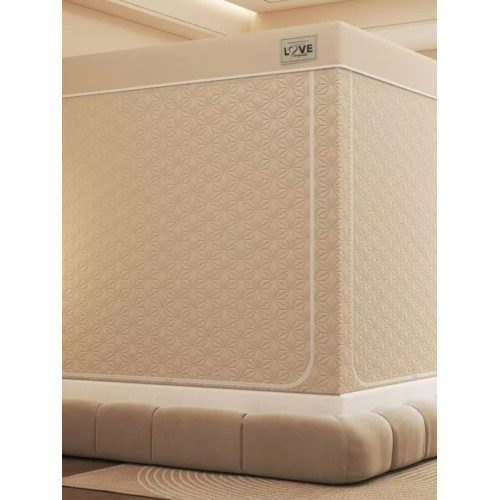 加厚保暖五面夾棉床簾床幔遮光防風帳篷室內防寒廻底三開門拉鍊帳